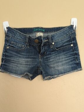 Decree Blue Distressed Denim Cutoff Shorts